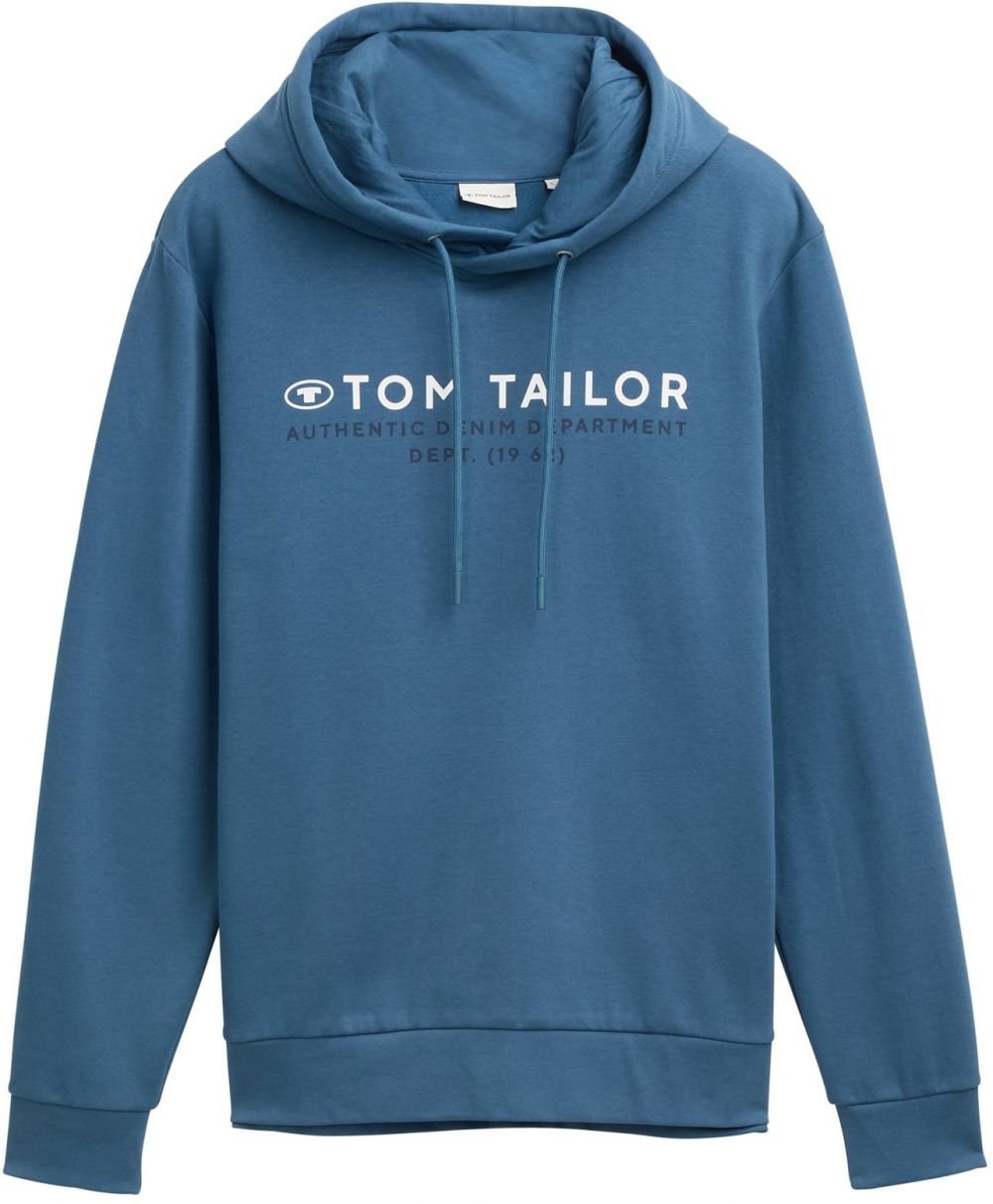 TOM TAILOR Mikina  modrá / námornícka modrá / biela
