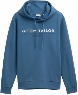 TOM TAILOR Mikina  modrá / námornícka modrá / biela