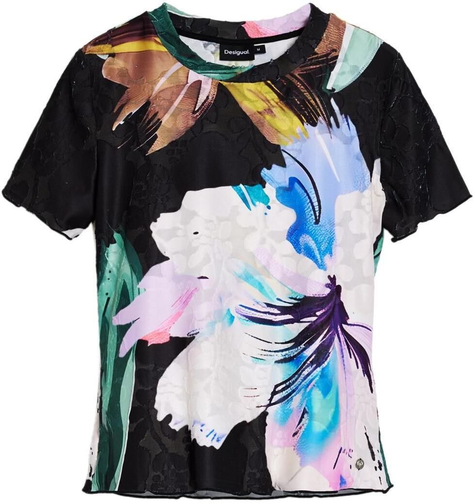 Desigual Tričko  zmiešané farby / čierna