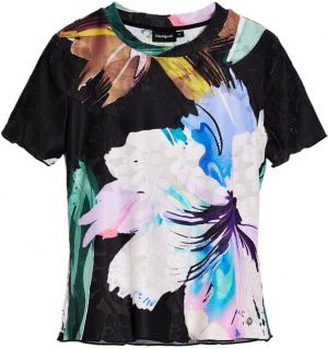 Desigual Tričko  zmiešané farby / čierna