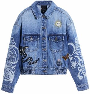 Desigual Prechodná bunda  modrá