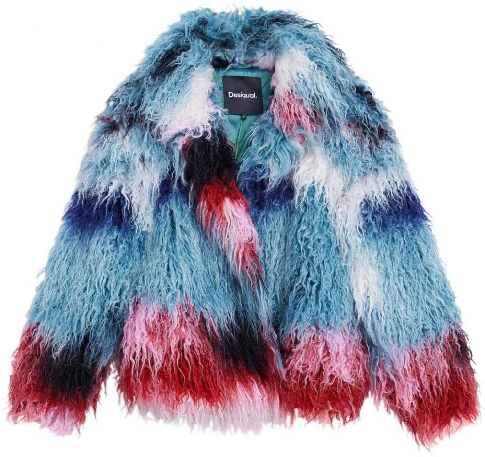 Desigual Prechodná bunda  modrá / tmavomodrá / červená