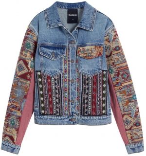 Desigual Prechodná bunda  modrá denim / zmiešané farby