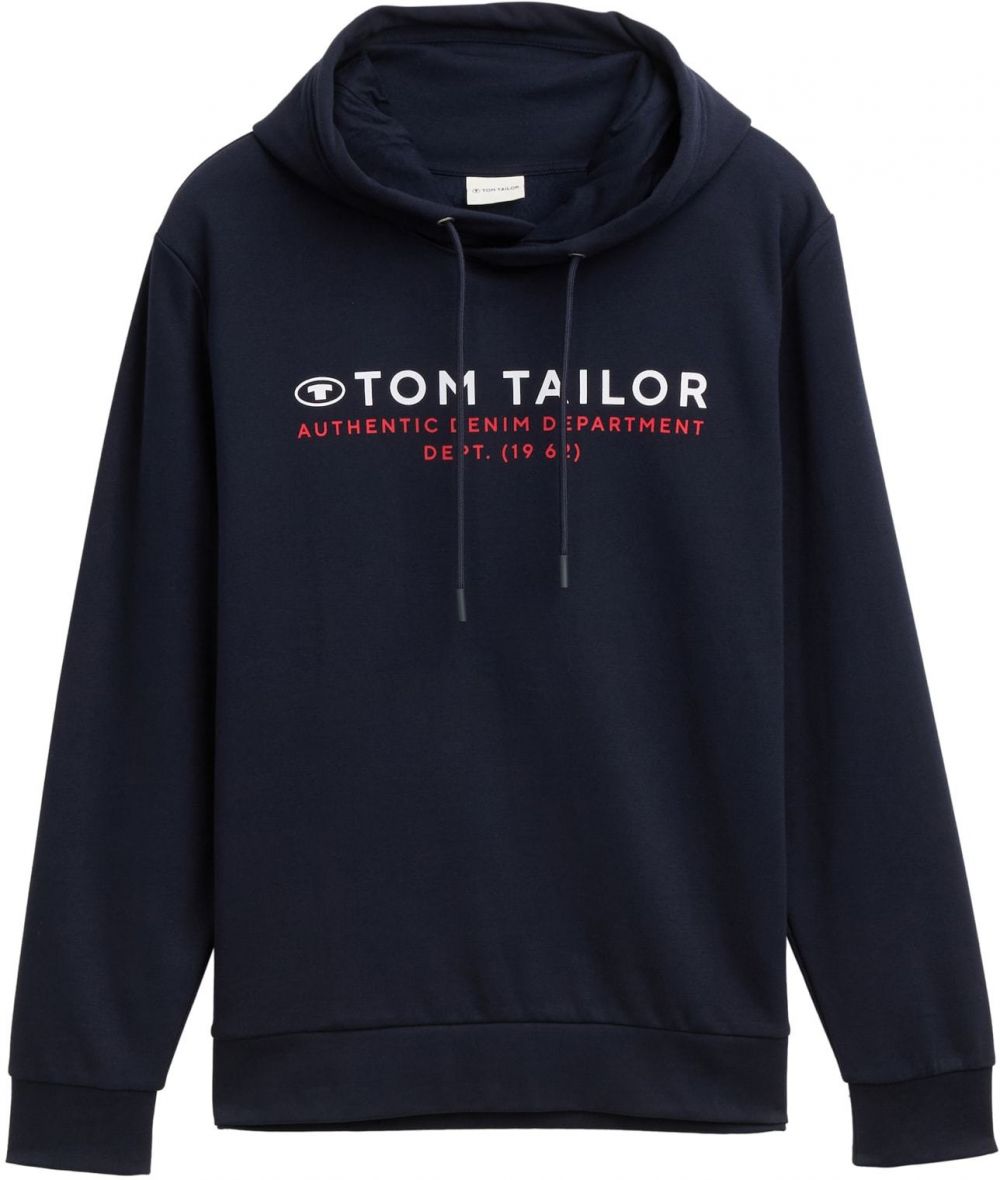 TOM TAILOR Mikina  tmavomodrá / červená / biela