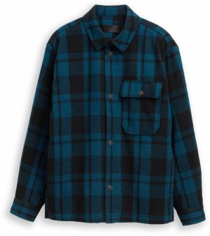 TOM TAILOR DENIM Prechodná bunda  námornícka modrá / azúrová / čierna