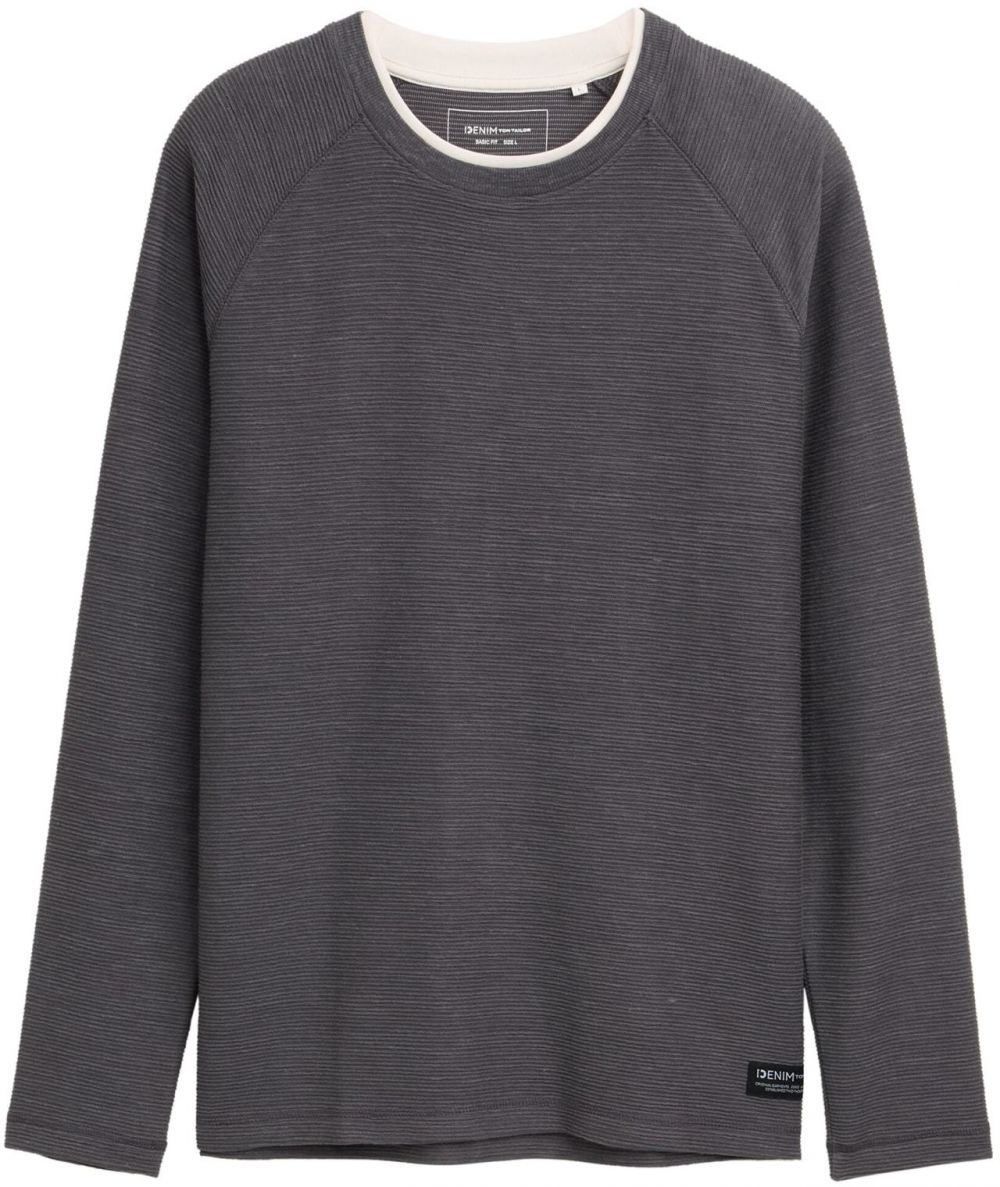 TOM TAILOR DENIM Tričko  antracitová