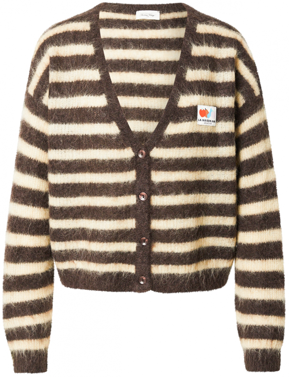 AMERICAN VINTAGE Kardigán 'Nenybay'  béžová / čokoládová