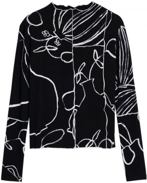 Desigual Tričko 'Vase'  čierna / biela