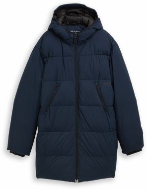 TOM TAILOR DENIM Zimný kabát  tmavomodrá