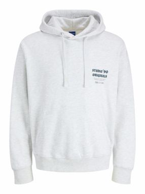 JACK & JONES Mikina 'JORMEADOWS'  námornícka modrá / jedľová / biela melírovaná