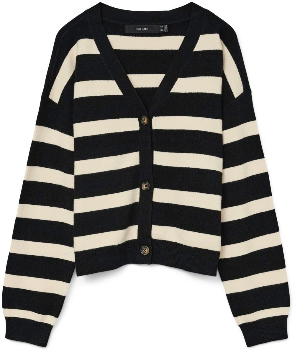 VERO MODA Kardigán 'VMSABA'  krémová / čierna