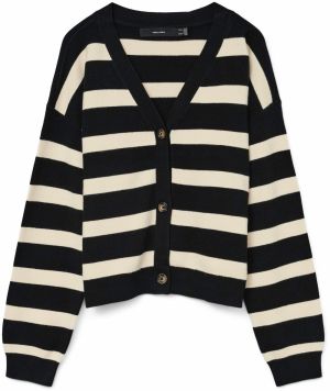 VERO MODA Kardigán 'VMSABA'  krémová / čierna