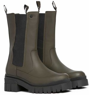 Barbour Chelsea čižmy  olivová / čierna