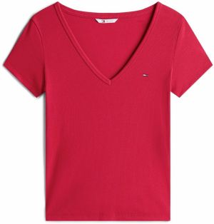 Tommy Jeans Tričko 'ESSENTIAL'  námornícka modrá / jasne červená