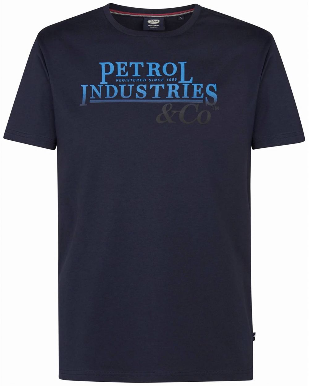 Petrol Industries Tričko 'Classic'  modrá / námornícka modrá / antracitová
