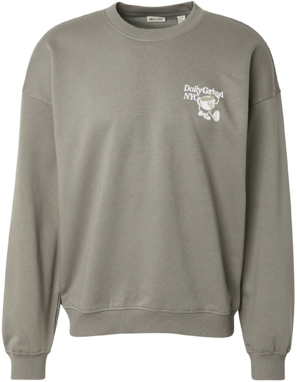 Only & Sons Mikina 'ONSSOHO'  sivá / biela