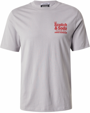 SCOTCH & SODA Tričko  kamenná / jasne červená