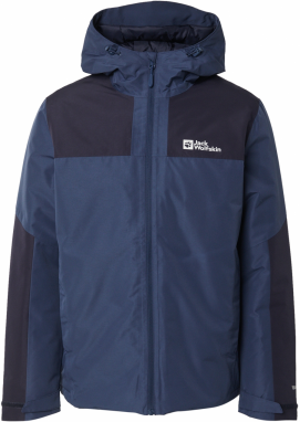 JACK WOLFSKIN Outdoorová bunda 'JASPER'  námornícka modrá / tmavomodrá / biela