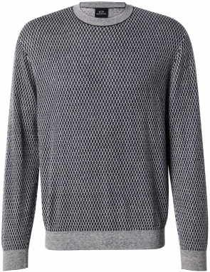 ARMANI EXCHANGE Sveter  námornícka modrá / svetlosivá