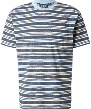 SCOTCH & SODA Tričko  svetlomodrá / modrá melírovaná / biela