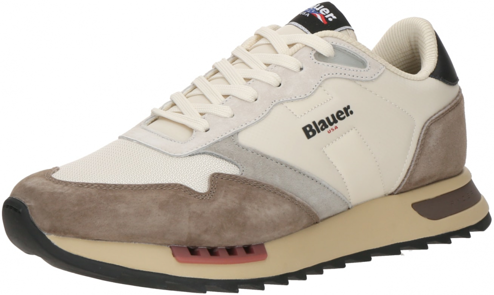 Blauer.USA Nízke tenisky  béžová / sivá / tmavošedá
