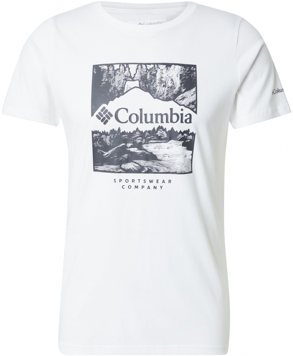 COLUMBIA Funkčné tričko 'CSC'  čierna / biela