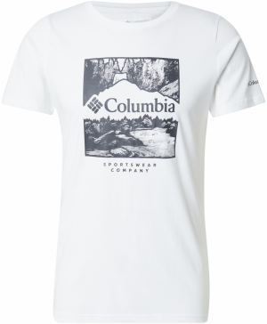 COLUMBIA Funkčné tričko 'CSC'  čierna / biela