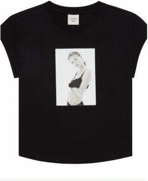 Calvin Klein Tričko 'CLASSIC KATE'  sivá / svetlosivá / čierna / šedobiela