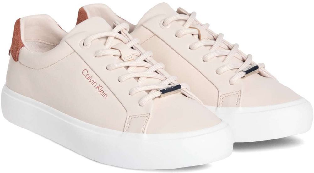 Calvin Klein Nízke tenisky  hrdzavohnedá / svetlosivá