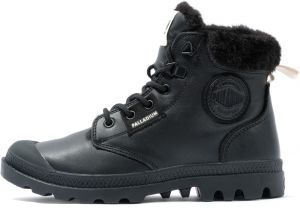 Palladium Šnurovacie členkové čižmy 'Pampa'  nebielená / čierna