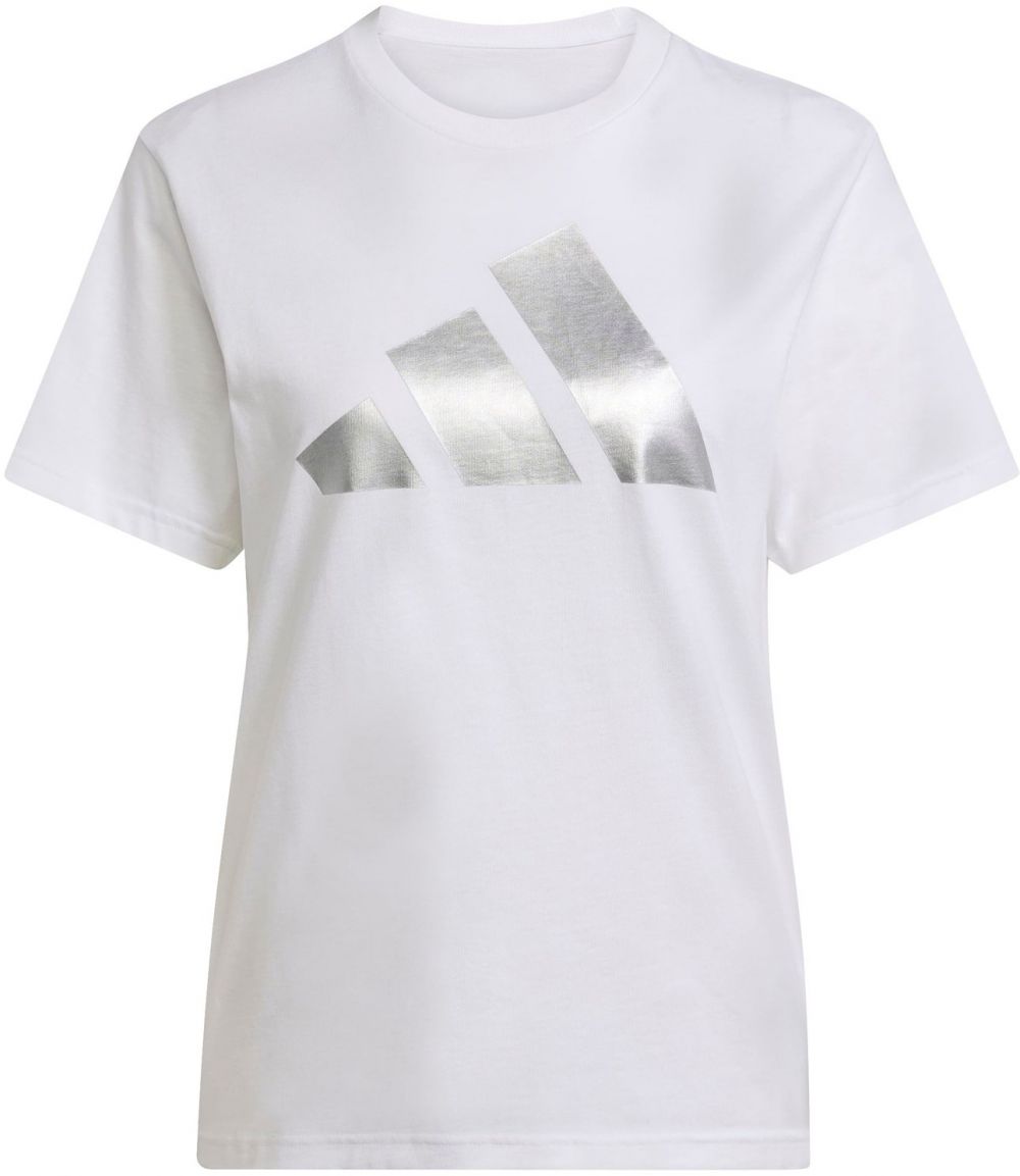 ADIDAS SPORTSWEAR Funkčné tričko  strieborná / biela