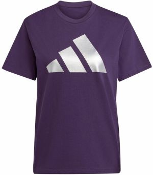 ADIDAS SPORTSWEAR Funkčné tričko  fialová / strieborná