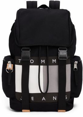 Tommy Jeans Batoh  sivá / čierna / biela