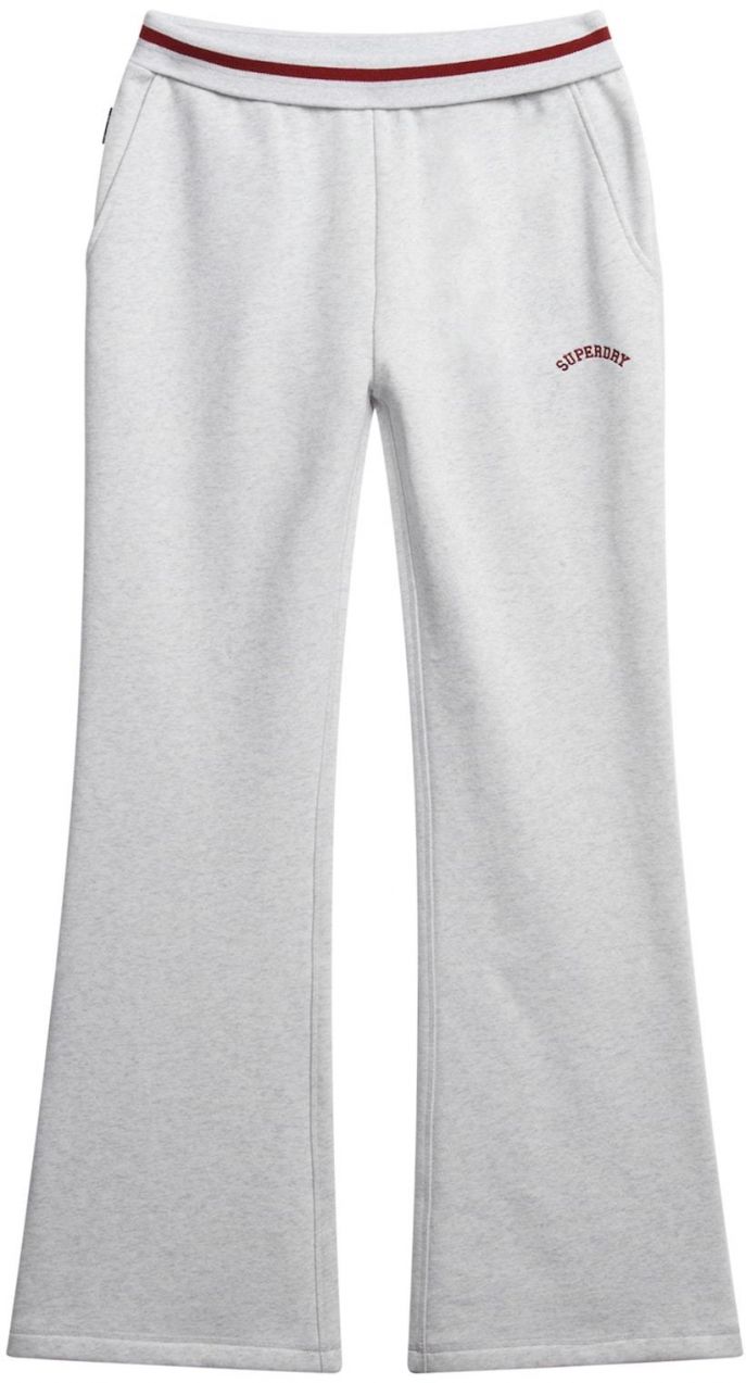 Superdry Nohavice  merlotová / šedobiela