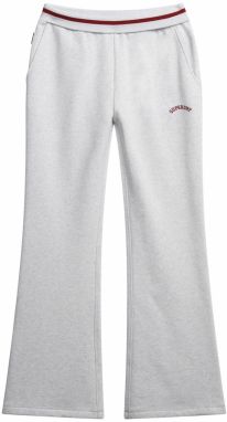 Superdry Nohavice  merlotová / šedobiela