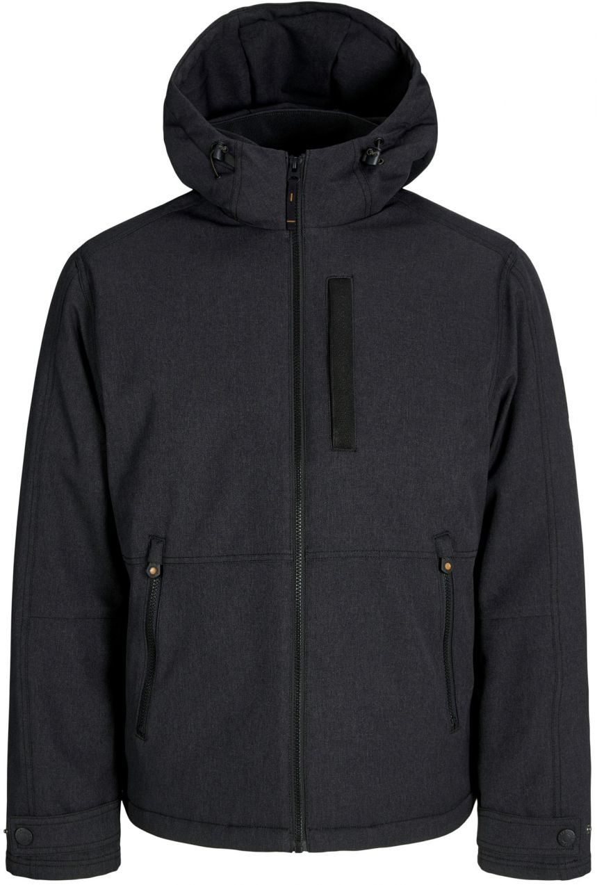 JACK & JONES Prechodná bunda 'JJEParker'  čierna melírovaná