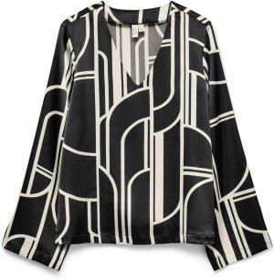 VERO MODA Blúzka 'VMHADLEY'  béžová / čierna