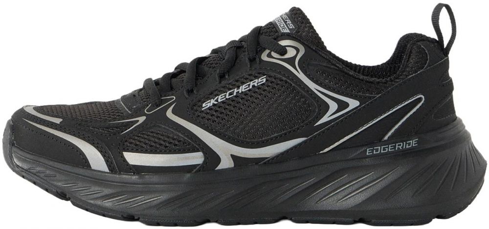 SKECHERS Nízke tenisky 'EDGERIDE - EXODIS'  čierna / strieborná