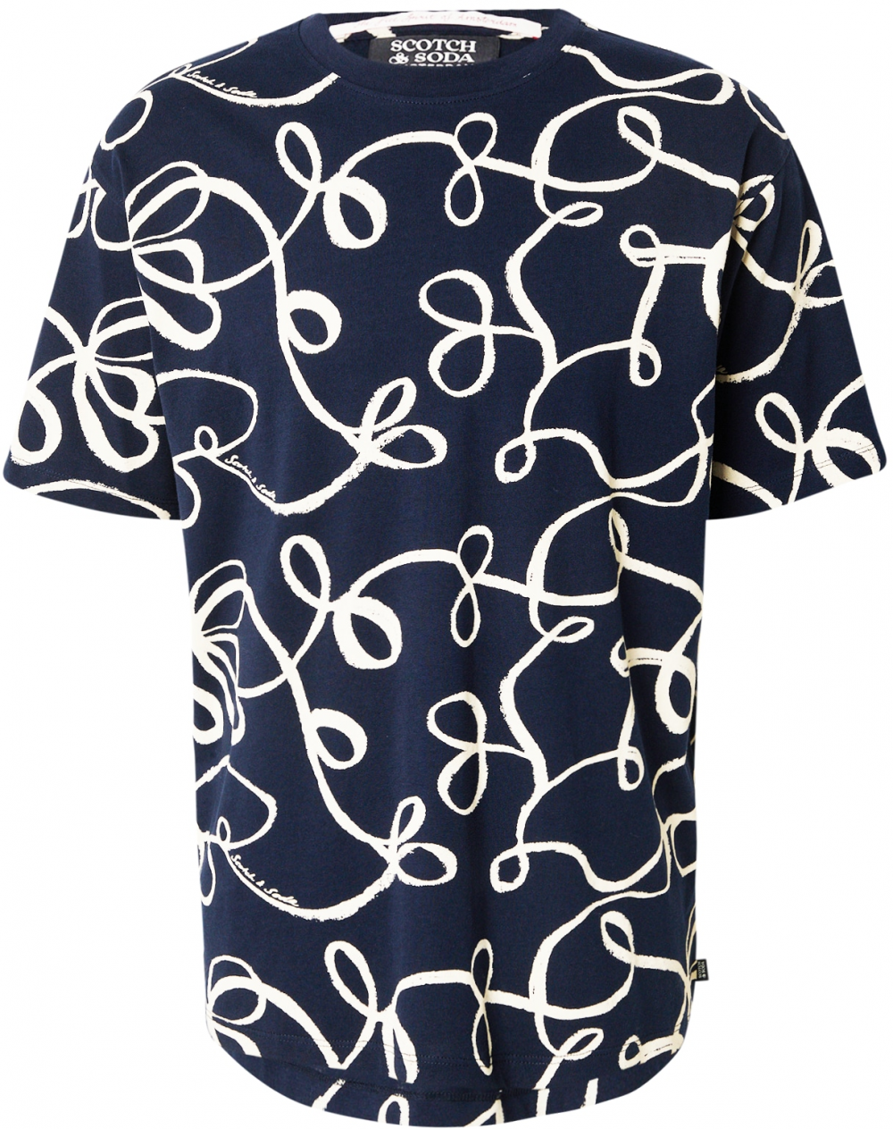 SCOTCH & SODA Tričko  béžová / námornícka modrá