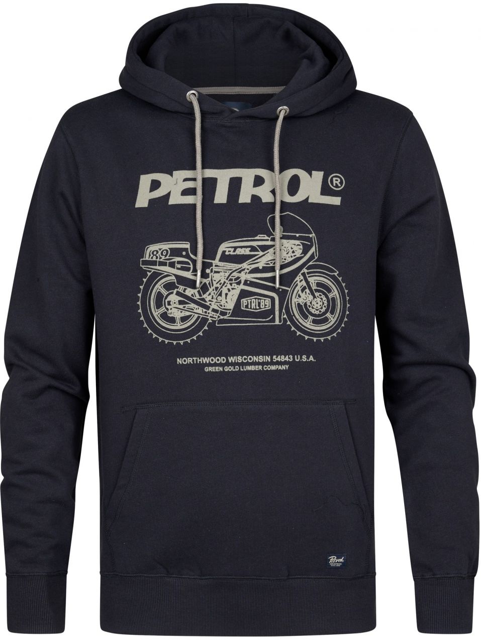 Petrol Industries Mikina 'Falls.'  sivá / čierna