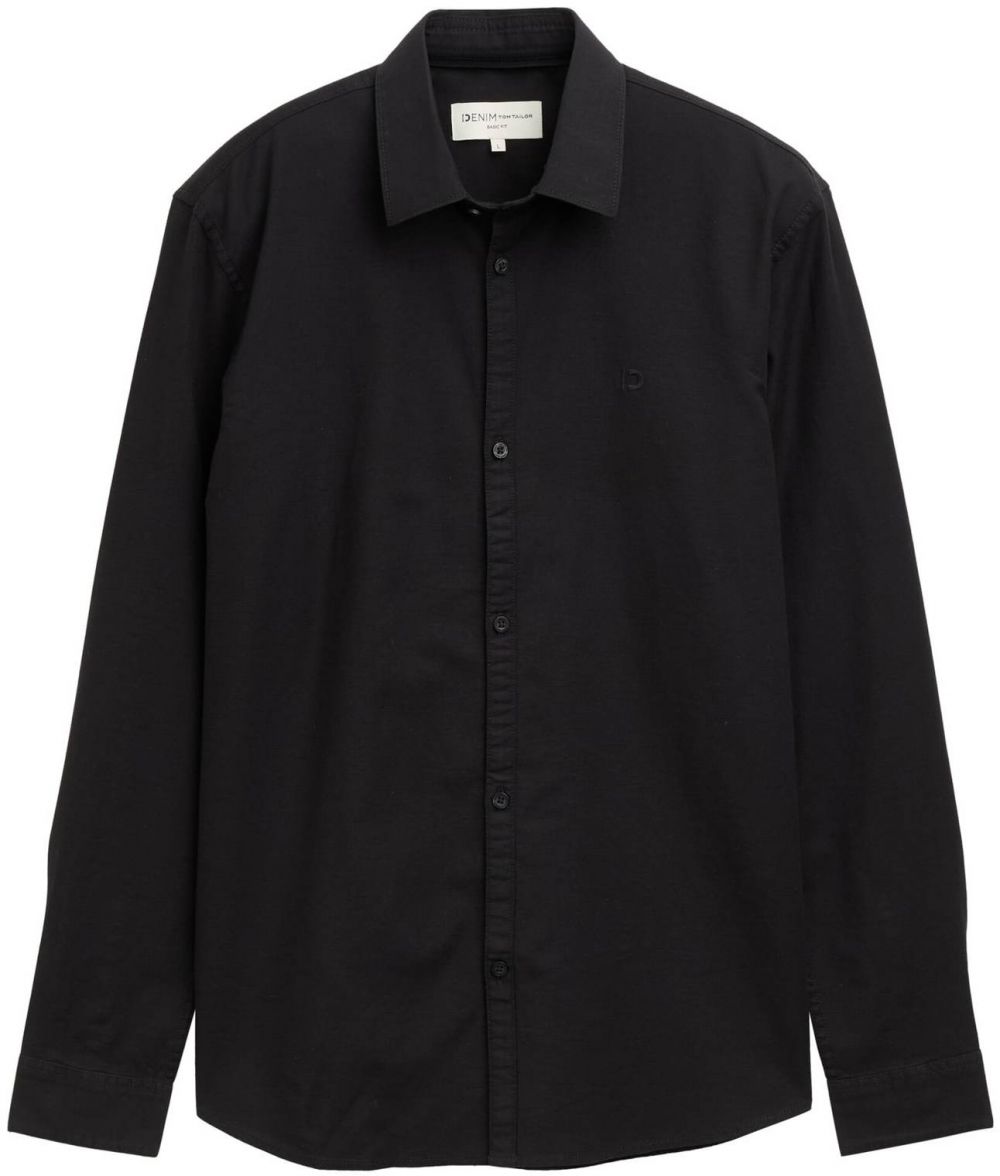 TOM TAILOR DENIM Košeľa  čierna