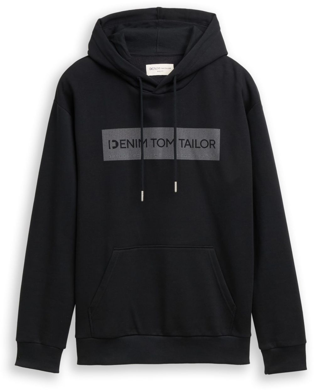 TOM TAILOR DENIM Mikina  sivá / čierna