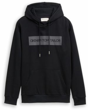 TOM TAILOR DENIM Mikina  sivá / čierna