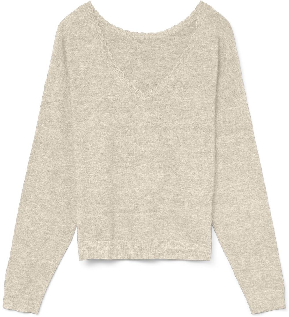 VERO MODA Sveter 'VMMarina'  biela melírovaná