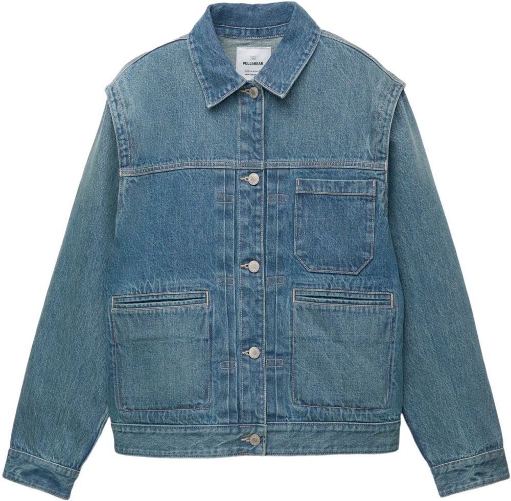 Pull&Bear Prechodná bunda  modrá denim