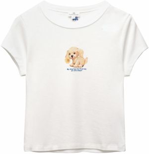 Pull&Bear Tričko 'PACIFIC'  béžová / modrá / biela