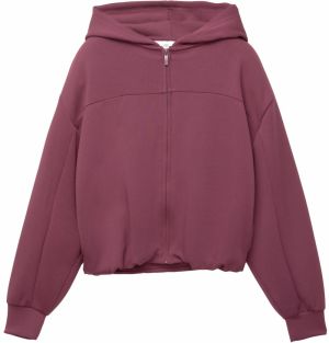 Pull&Bear Tepláková bunda  cyklaménová