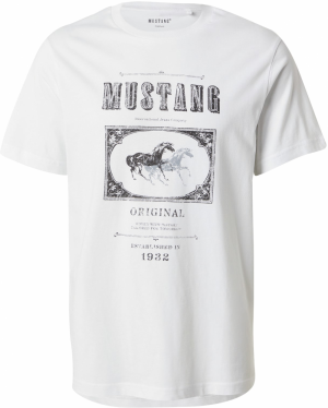 MUSTANG Tričko 'Akron'  čierna / biela