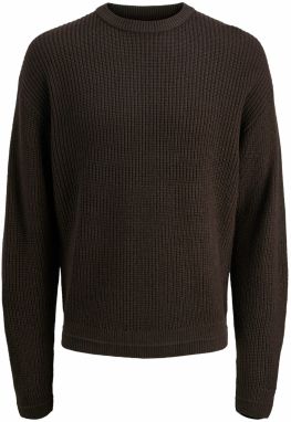 JACK & JONES Sveter 'JJKaito'  tmavohnedá