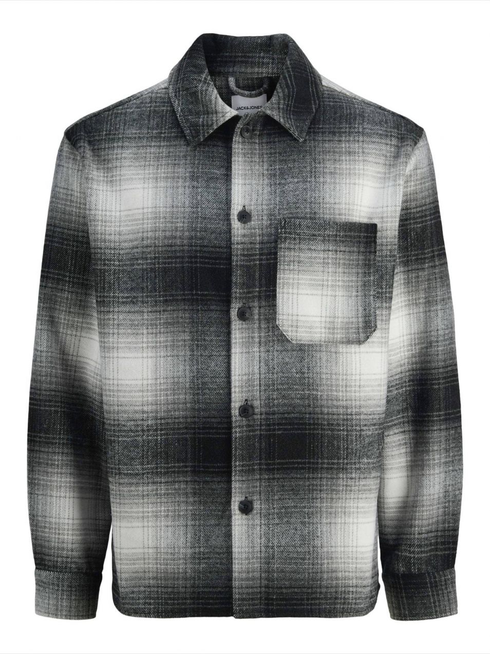 JACK & JONES Košeľa 'JJZAC'  čierna / biela